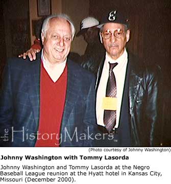 Johnny Washington with Tommy Lasorda