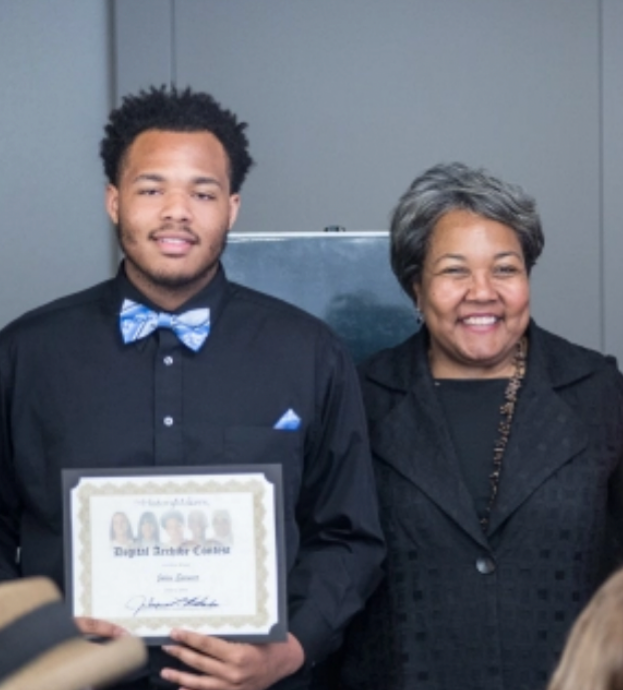 portrait of competition winner and Julieanna Richardson