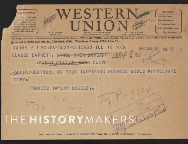 Screenshot of Western Union archival paper