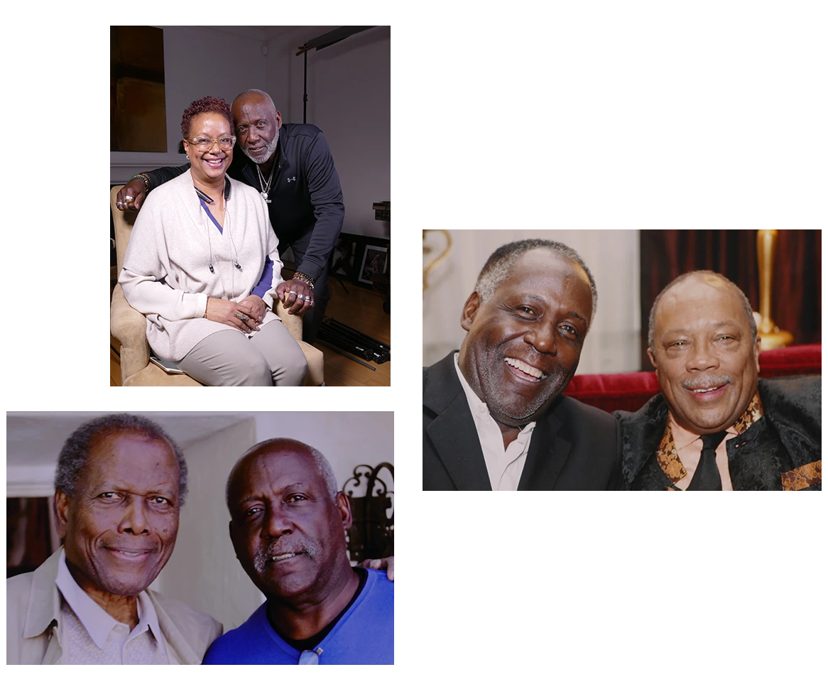 Collection of 3 images featuring Richard Roundtree and his interview